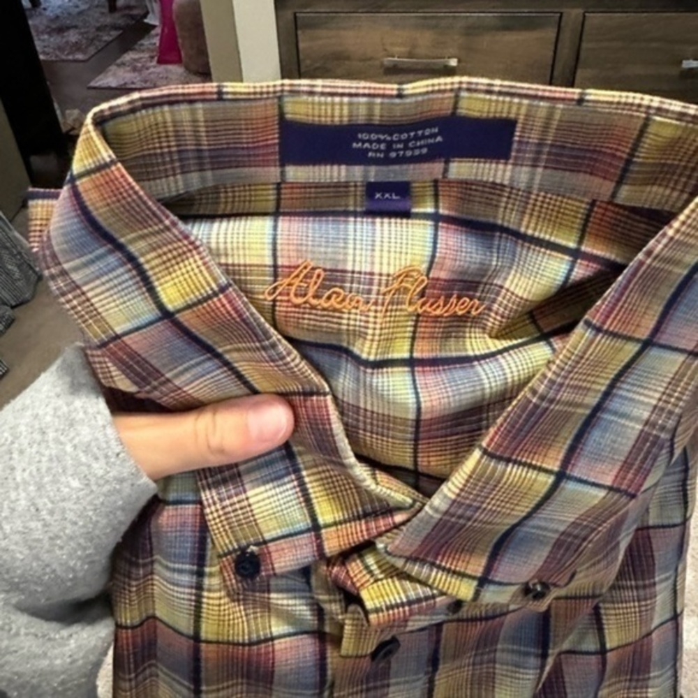 NWOT Allan Flusser Button Down Shirt Long Sleeve